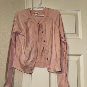 Cat & Jack Pink Button-Up Cardigan Sweater
